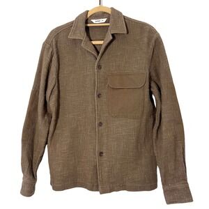 3sixteen Chore Shirt Mens M Brown Textured Button Down Luxury Shirt Jacket